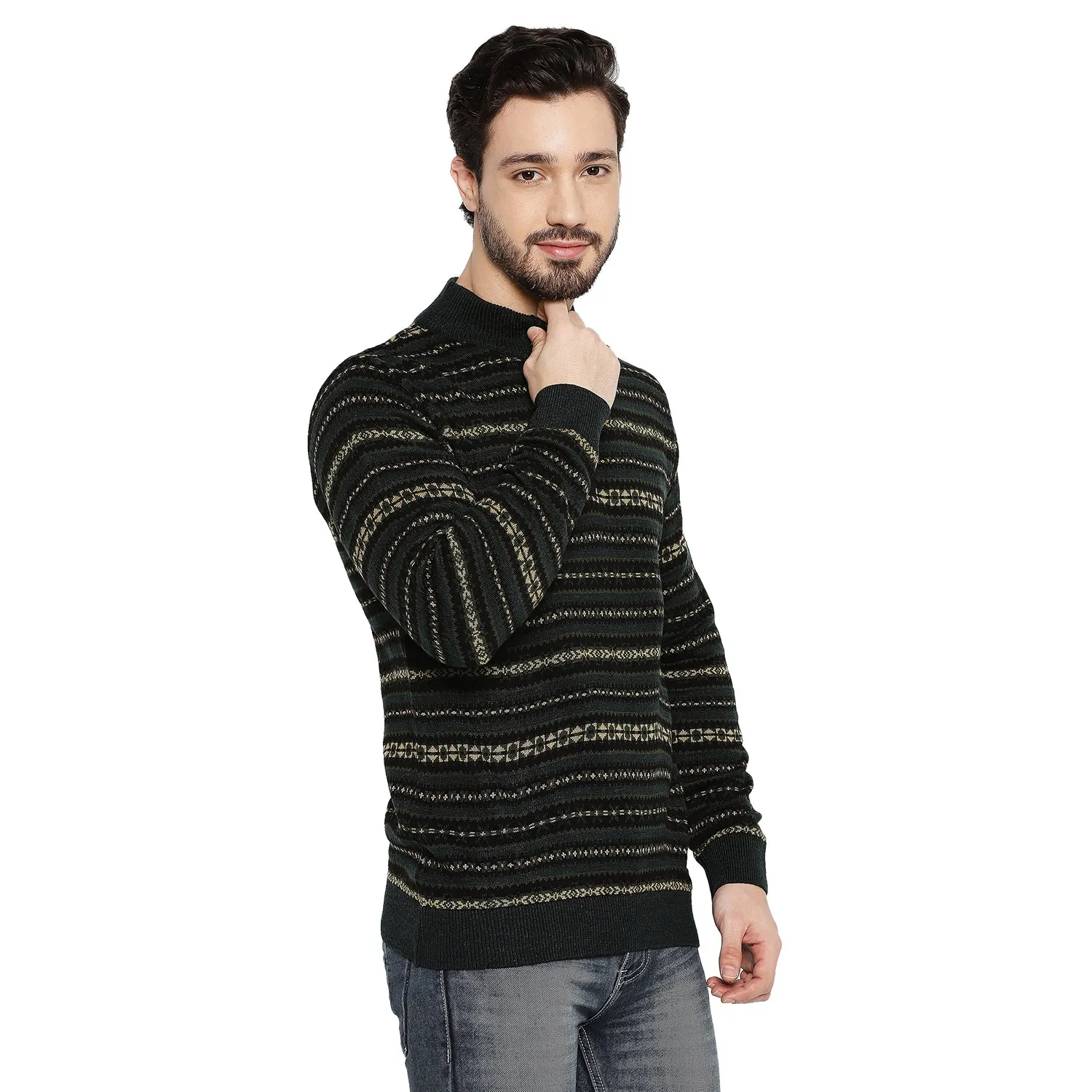 Duke Stardust Men Full Sleeve Half Zip Sweater (SDS2078)