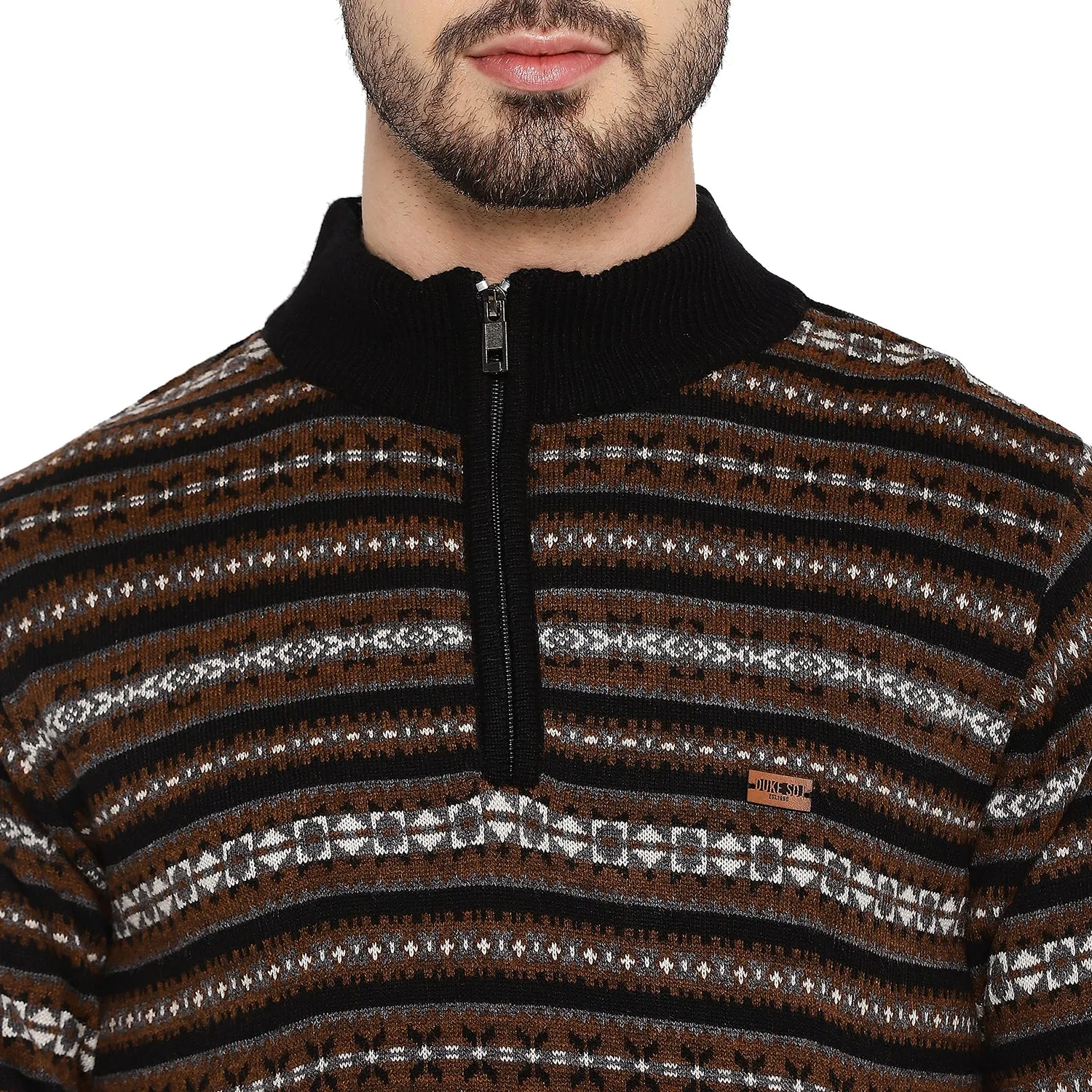 Duke Stardust Men Full Sleeve Half Zip Sweater (SDS2078)