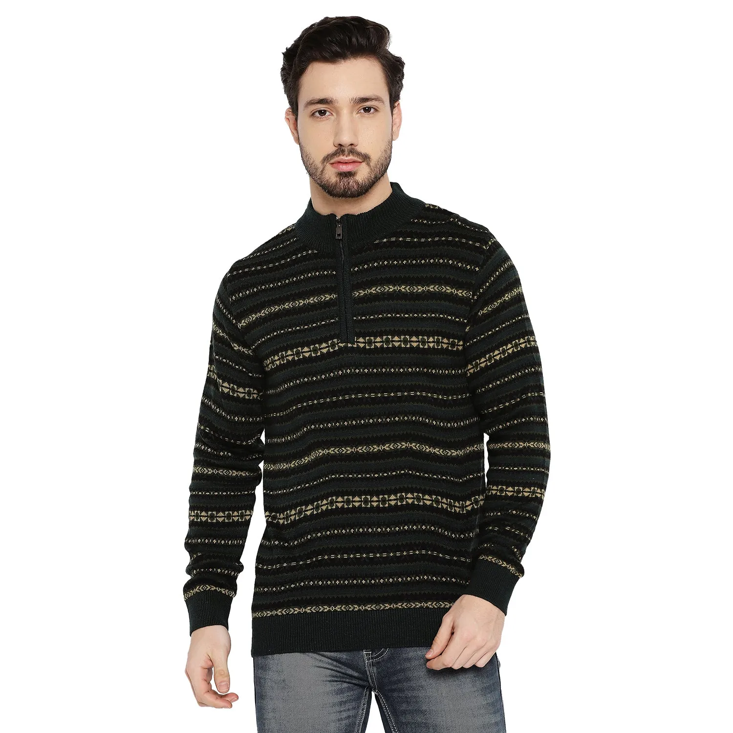 Duke Stardust Men Full Sleeve Half Zip Sweater (SDS2078)