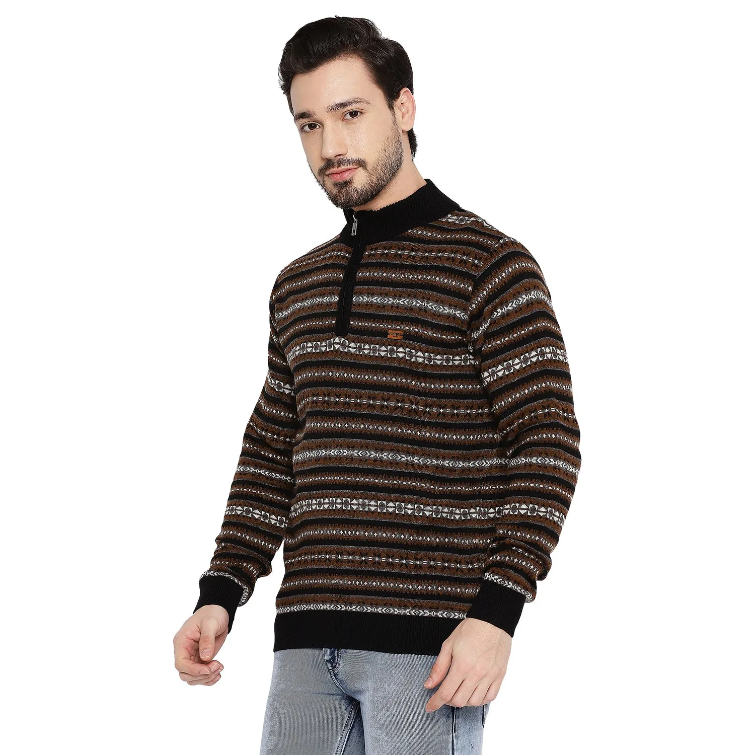 Duke Stardust Men Full Sleeve Half Zip Sweater (SDS2078)