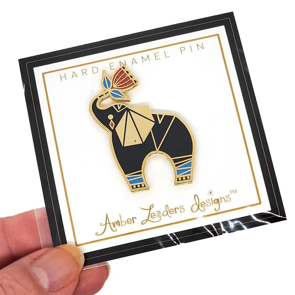 Enamel Pin - Good Luck Elephant by Amber Leaders Designs