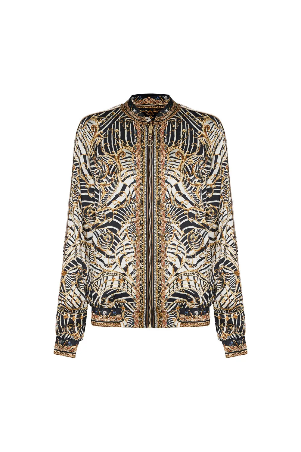 ENCASED ELASTIC RAGLAN BOMBER NIGHT WAITING FOR DAY