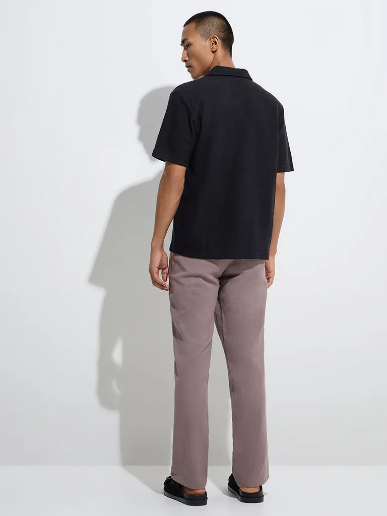 ETA Mauve Mid-Rise Relaxed-Fit Cotton-Blend Chinos