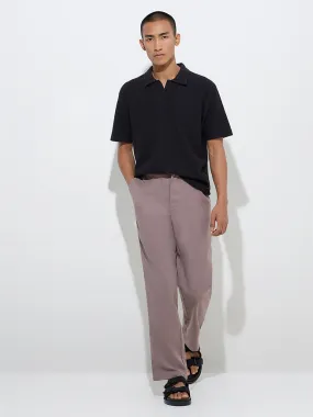 ETA Mauve Mid-Rise Relaxed-Fit Cotton-Blend Chinos