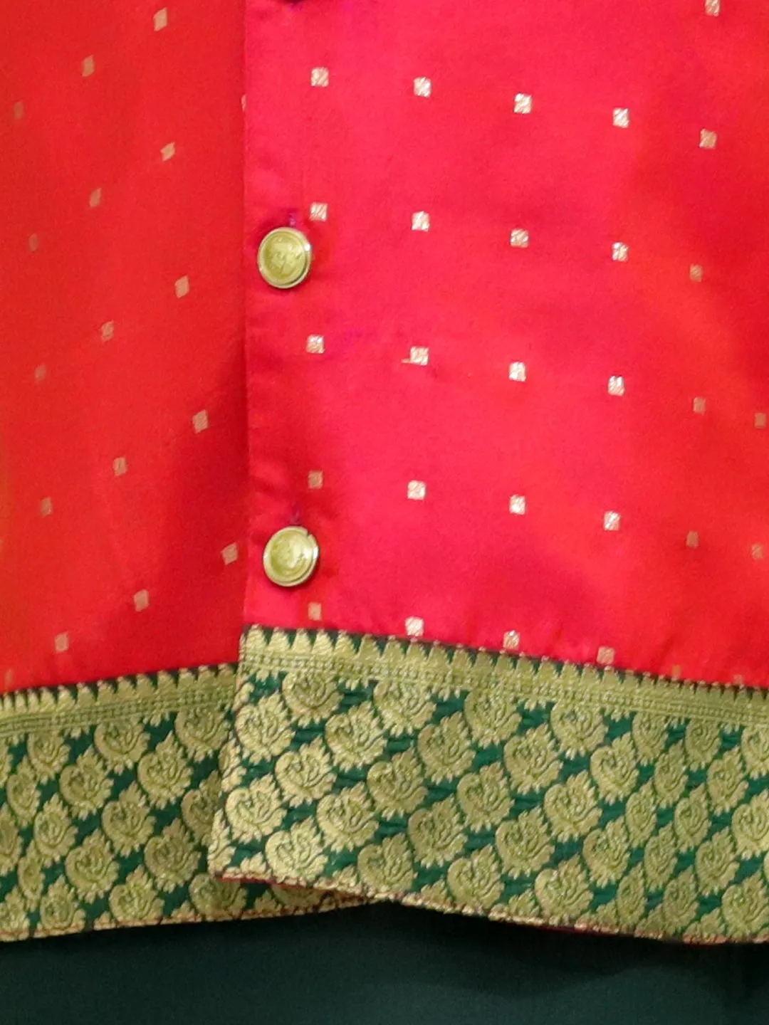 Ethnic Festive Wear Silk Jacket with Cotton Kurta Pajama for Boys- Pink