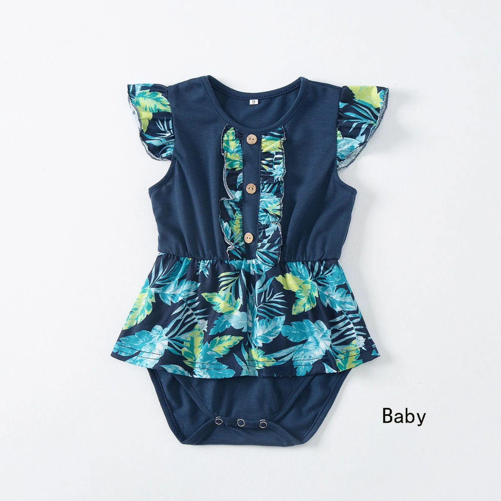 Family Matching Floral Print Dresses & T-shirts Sets