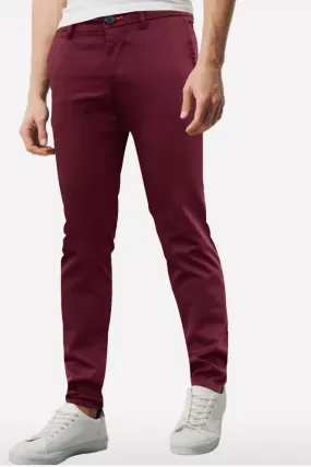 GAG Burgundy Chinos Mens Trousers