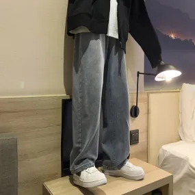GbolsosPrivathinker Men's Fashion Loose Jeans Straight 2021 Winter New Woman Casual Jeans Mans Streetwear Korean Collage Hip Hop Jeans