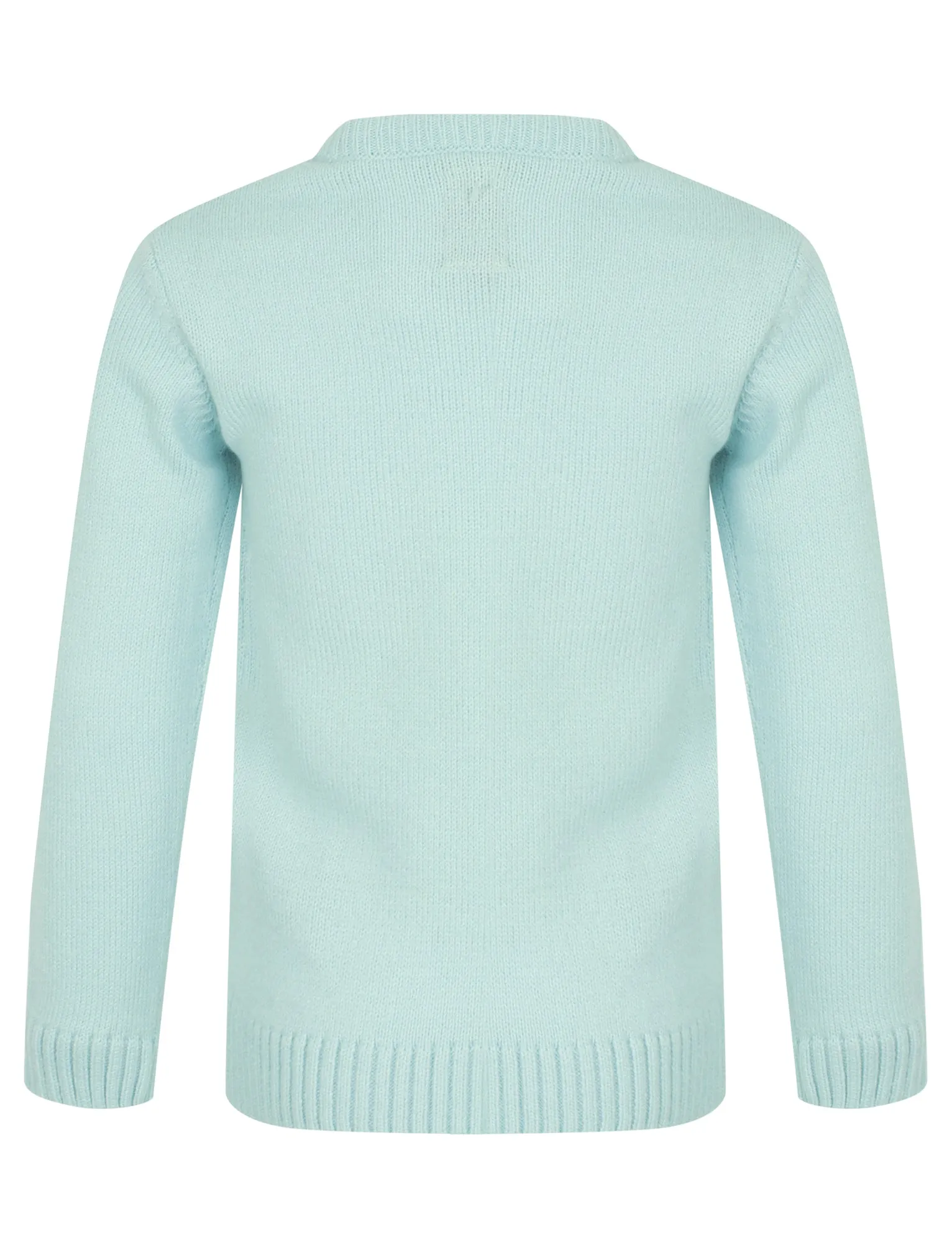 Girls Xmas Penguin Novelty Christmas Jumper in Ballad Blue - Merry Christmas Kids (4-12yrs)