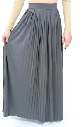 Gray Milk silk maxi Skirt
