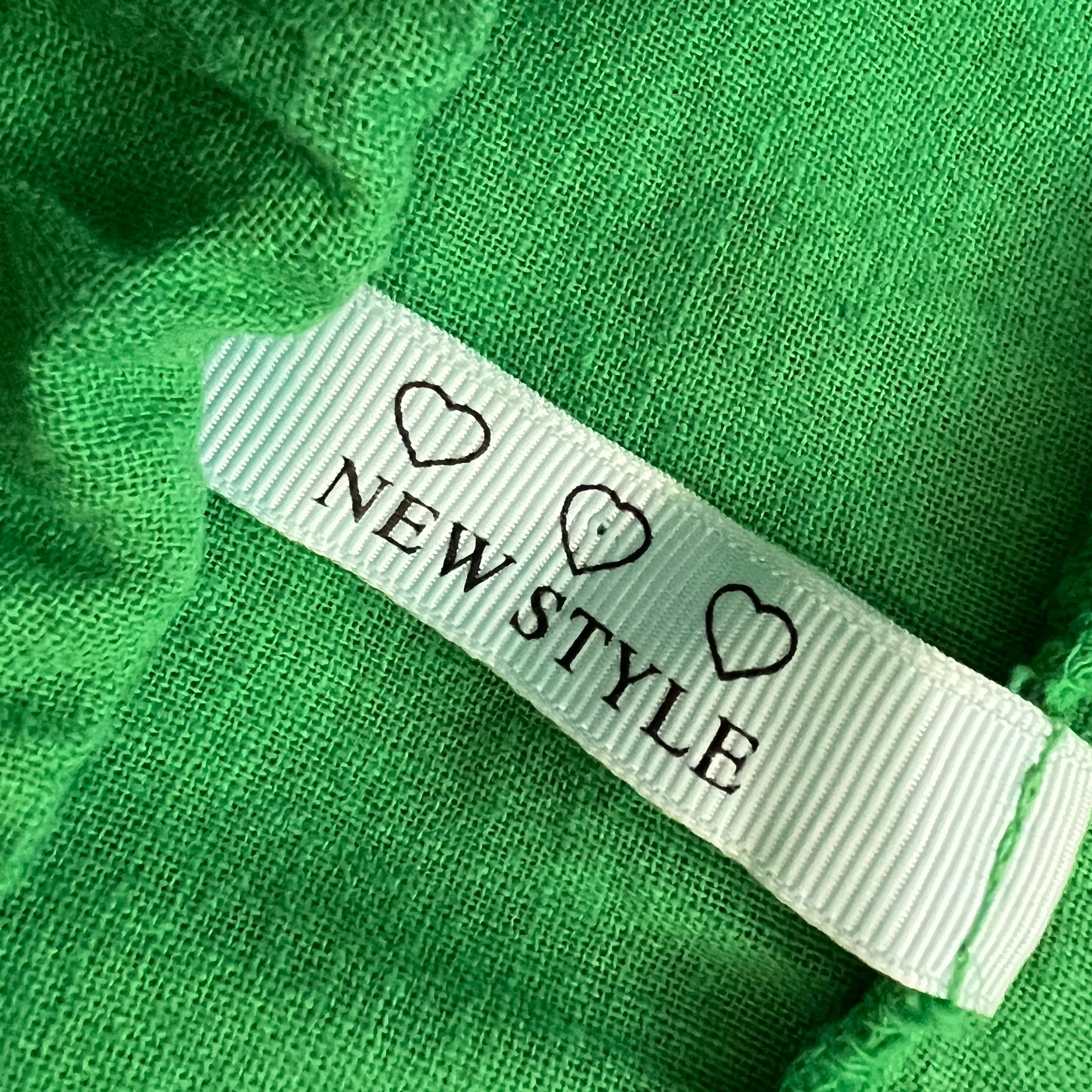 Green Cotton Linen Maxi Skirt With Pockets Size Medium