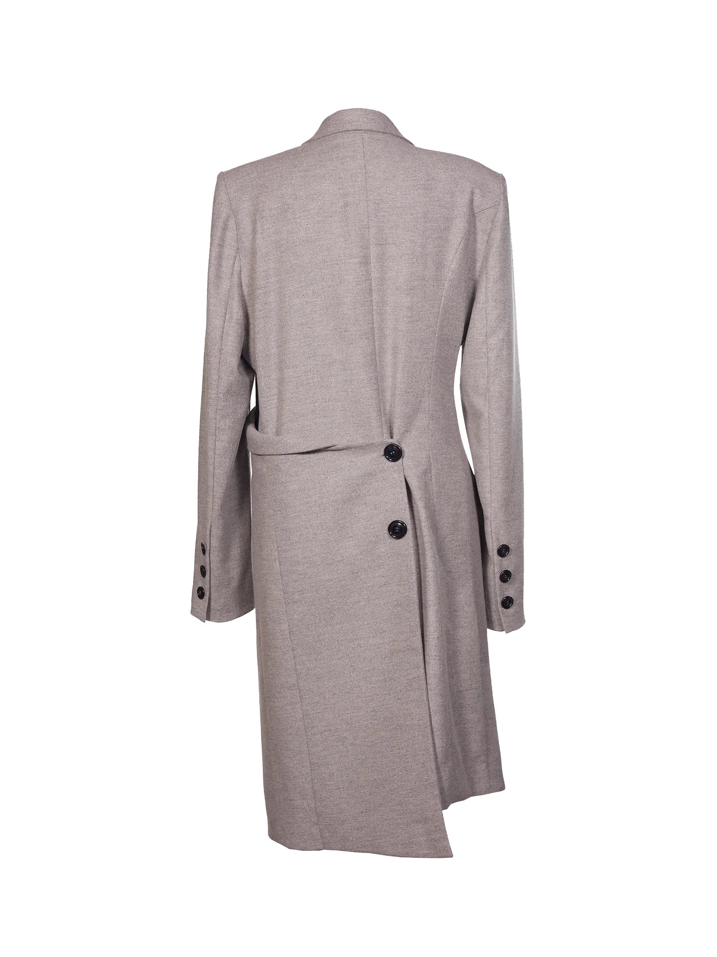Grey Wrap Around Coat