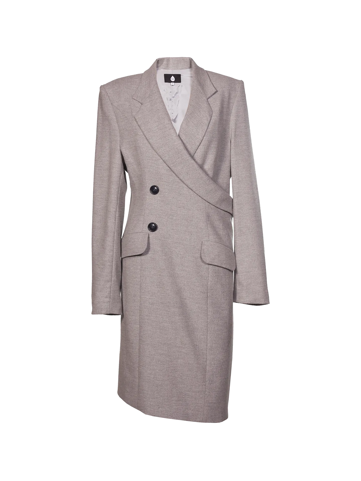 Grey Wrap Around Coat
