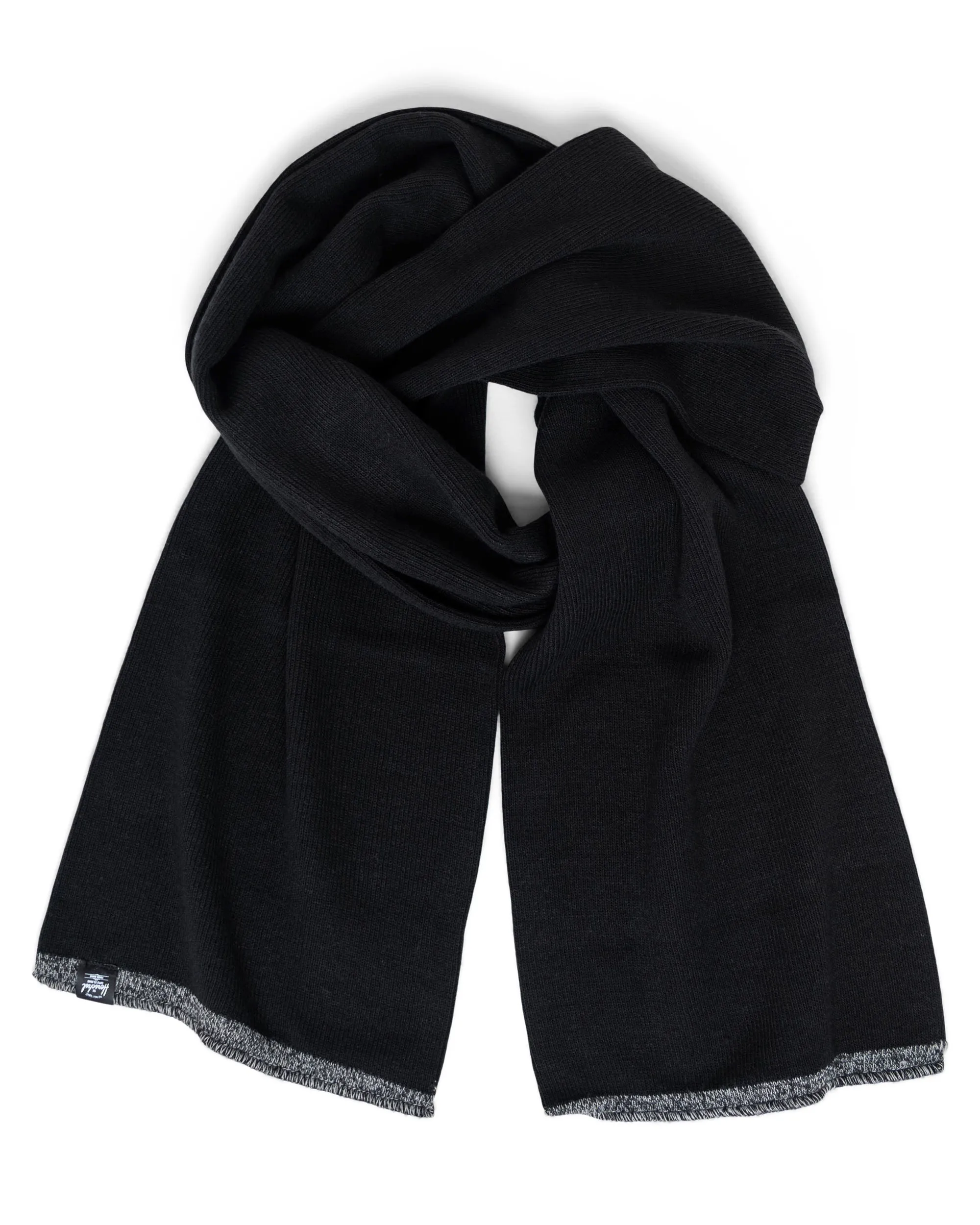 Herschel Unisex Classic Stripe Scarf-Black, Light Grey