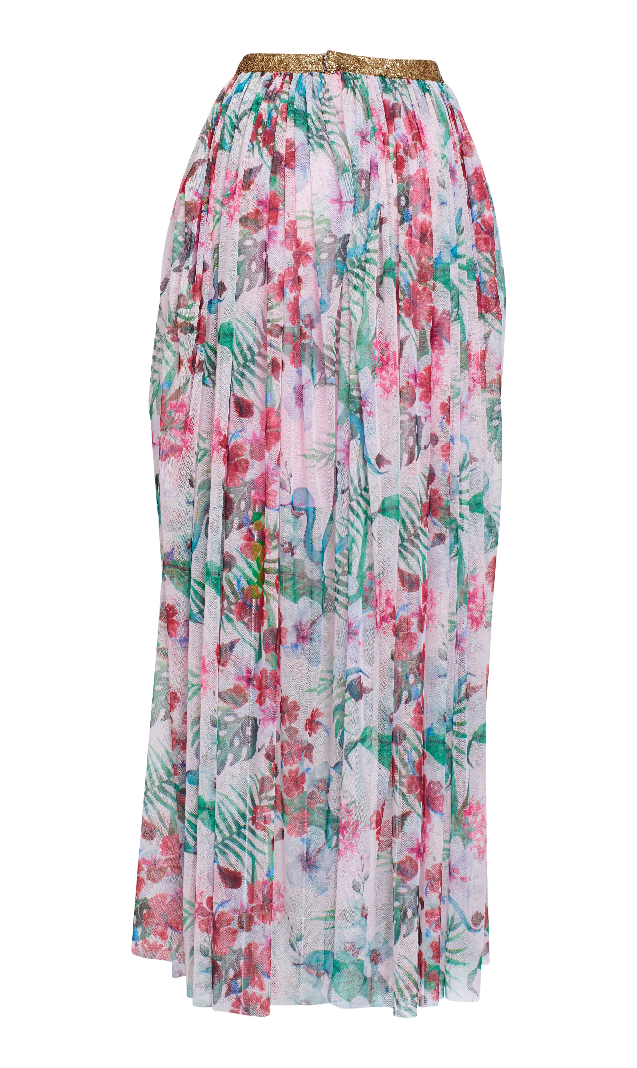 Hibiscus tulle maxi skirt