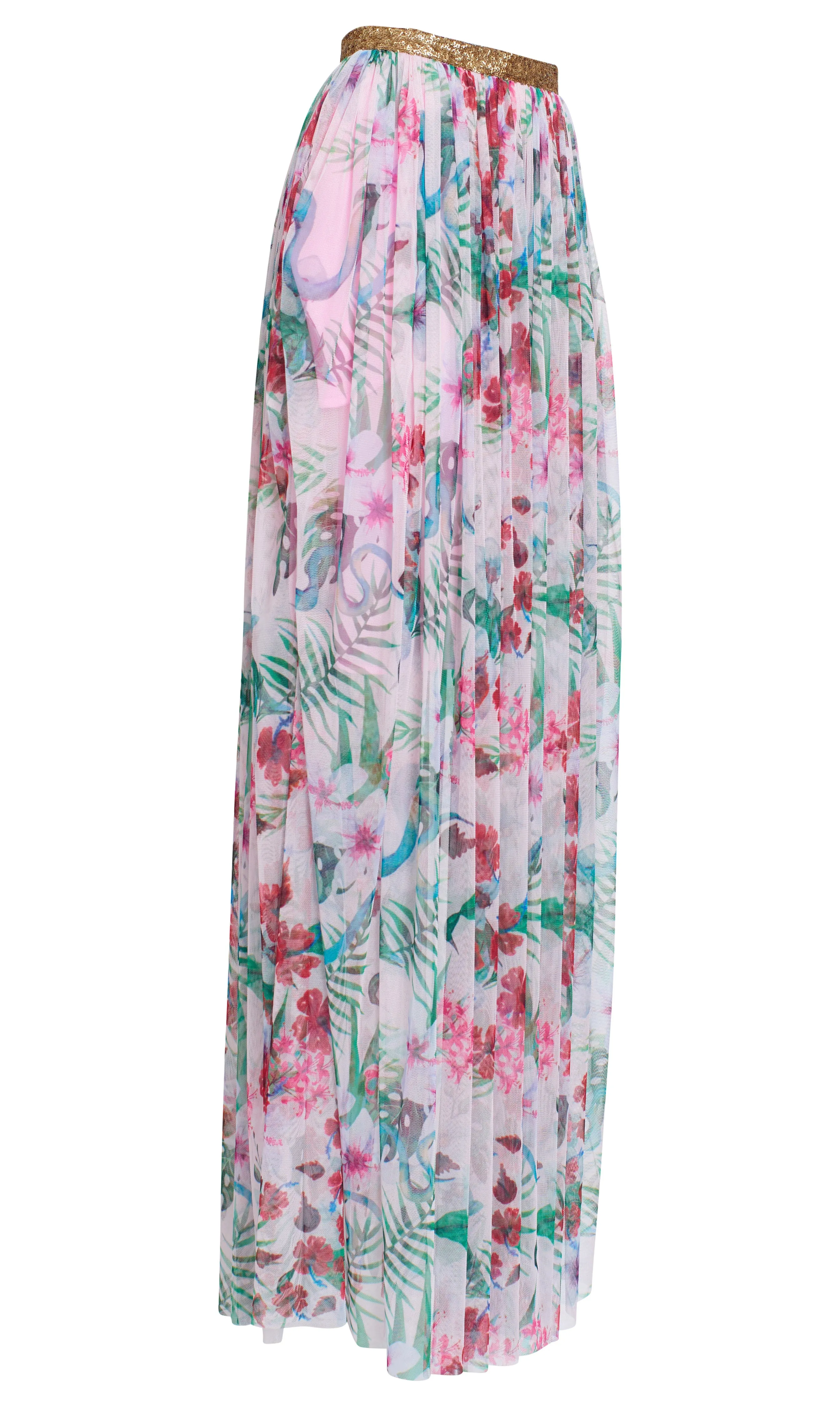 Hibiscus tulle maxi skirt