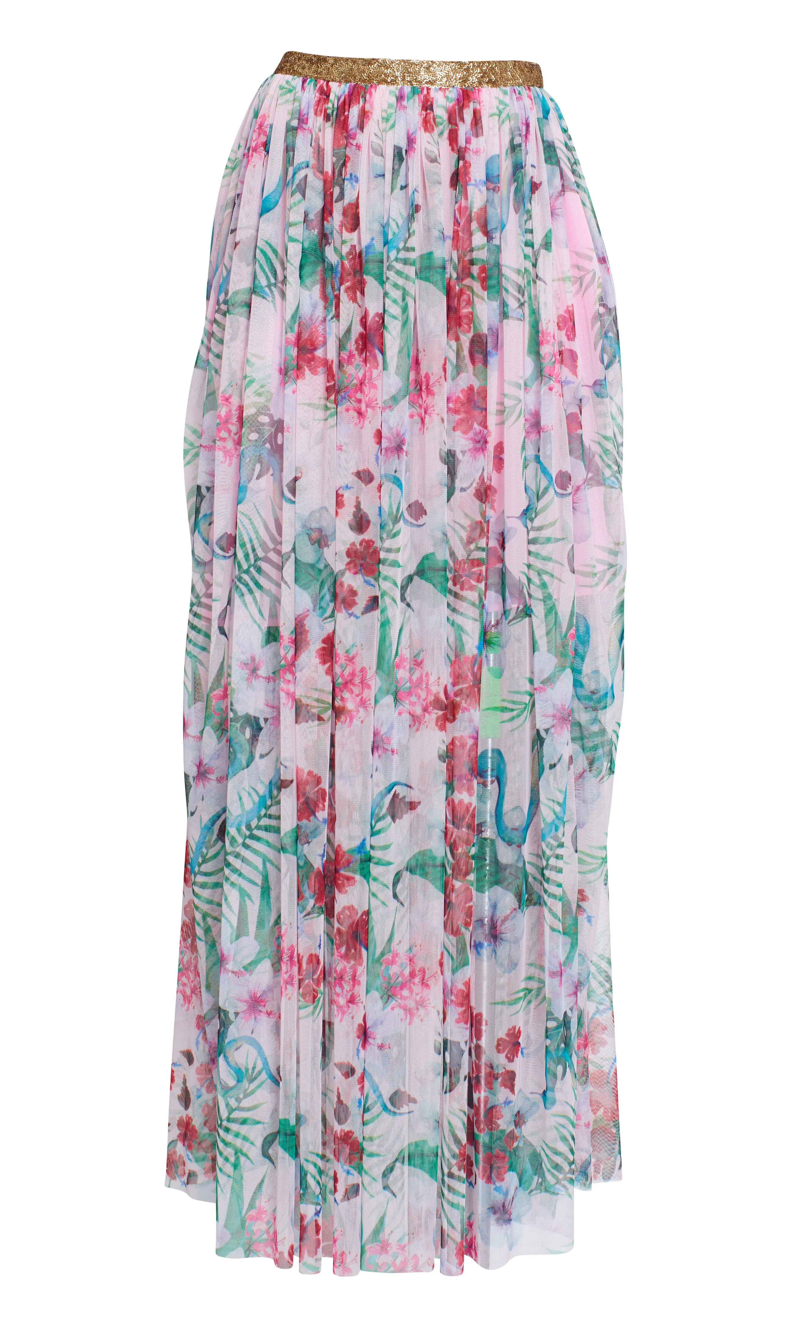 Hibiscus tulle maxi skirt