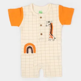 Infant Boys Knitted Romper Zebra & Giraffe - AfterGlow