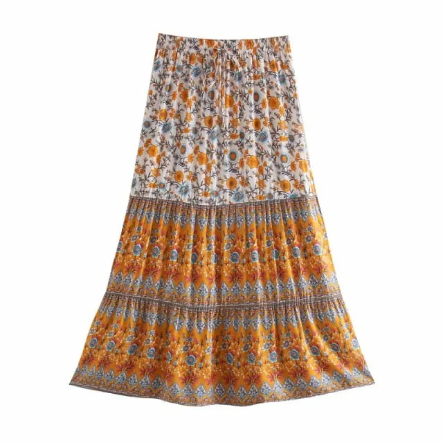 Jade Bohemian Maxi Skirt