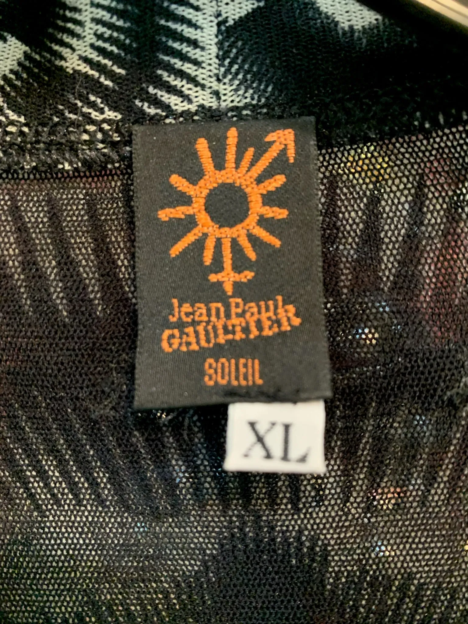 Jean Paul Gaultier 2000s Soleil Sheer Mesh Op Art Beach Cover Up Jacket