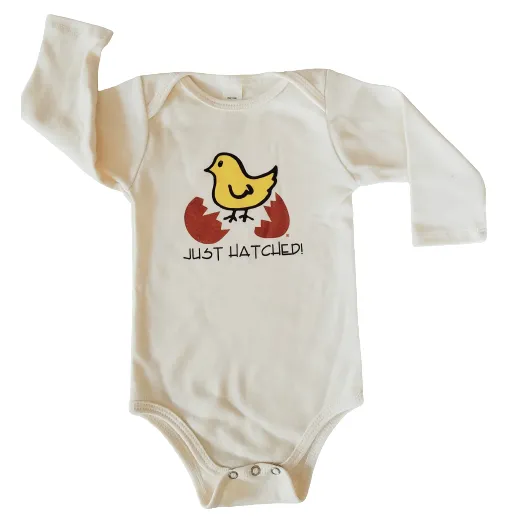 Just Hatched Long Sleeve Romper, Bib & Blanket Gift Set