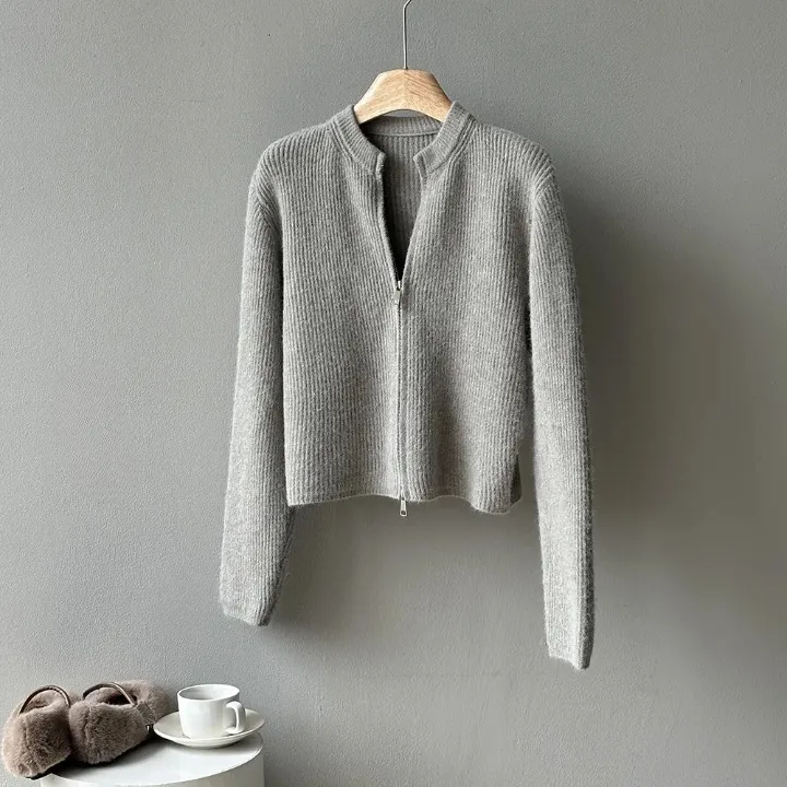 Kasey Basic Knit Bomber Jacket