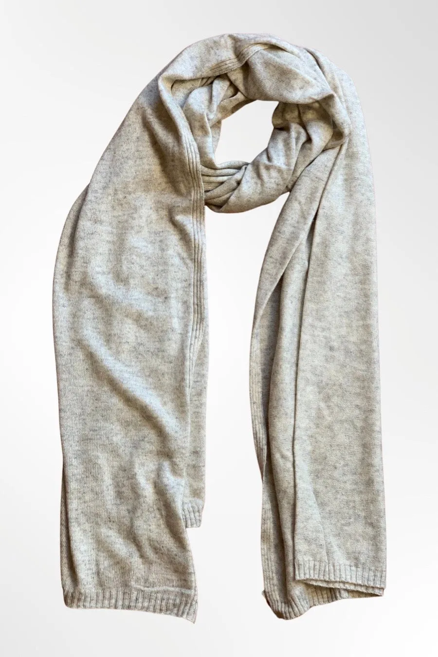 KNIT CASHMERE SHAWL IVORY