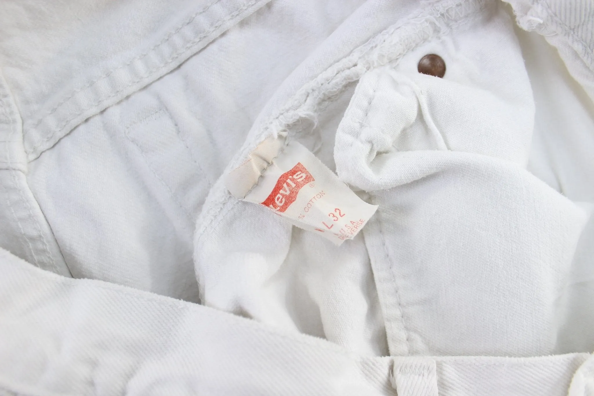 Levi's 501 White Denim Jeans