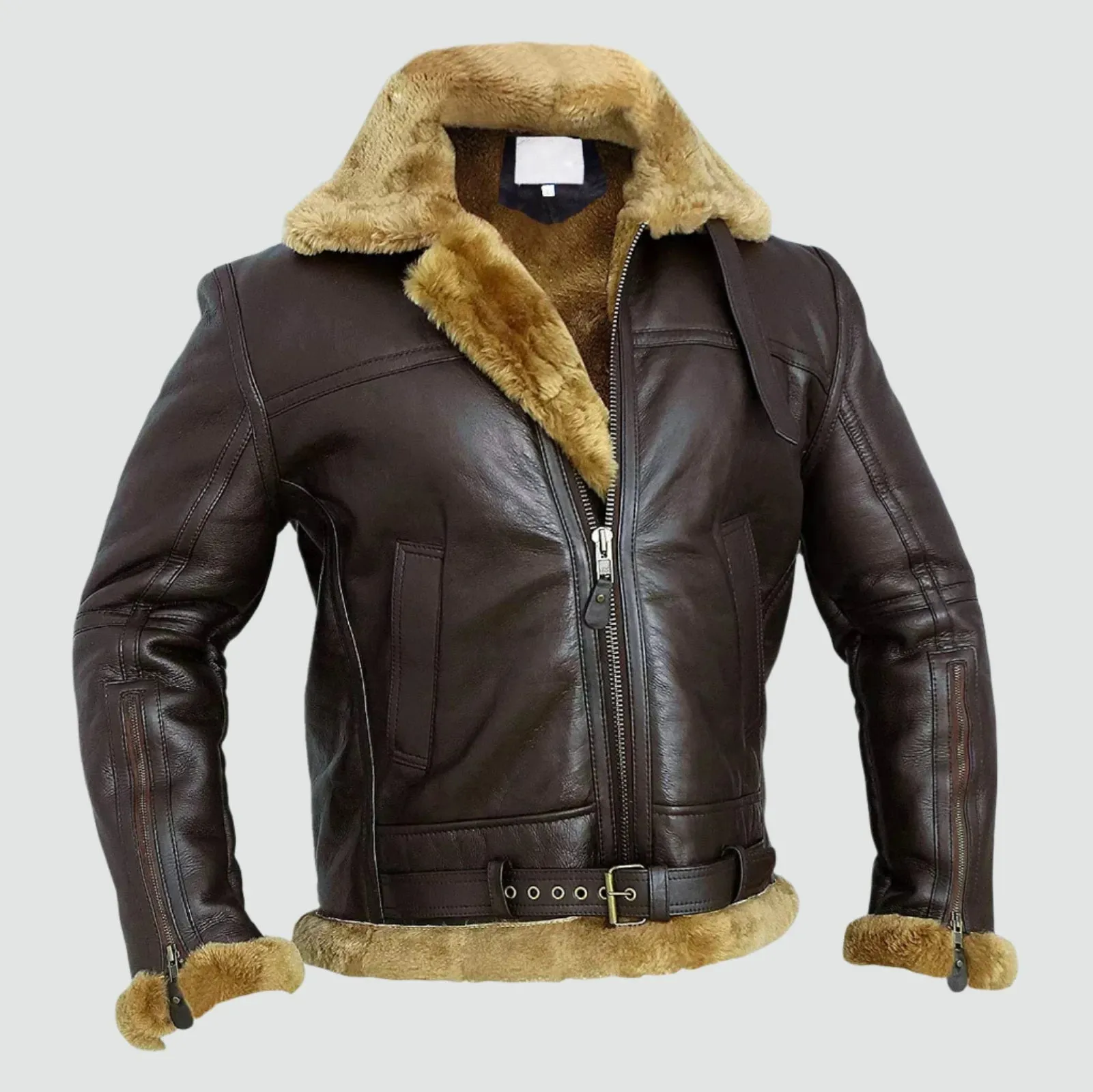 Lino - Vintage Vegan Leather Bomber Jacket