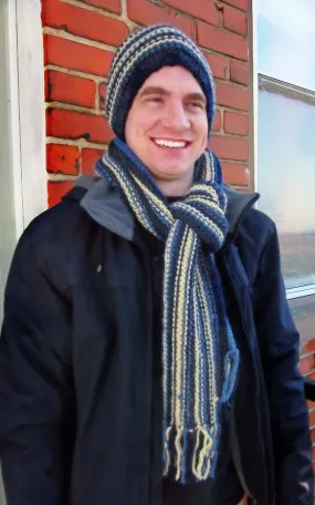 Long Stripe Scarf and Hat  - Designed by Stephanie Boozer