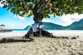Maracas Fishing Village Almond Tree Midi Skirt