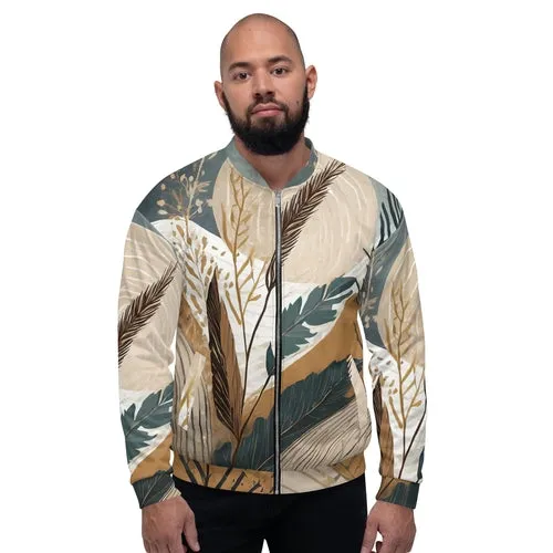 Mens Bomber Jacket, Boho Style Print