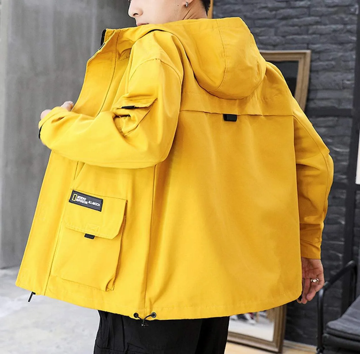 Mens Hooded Wind Jacket