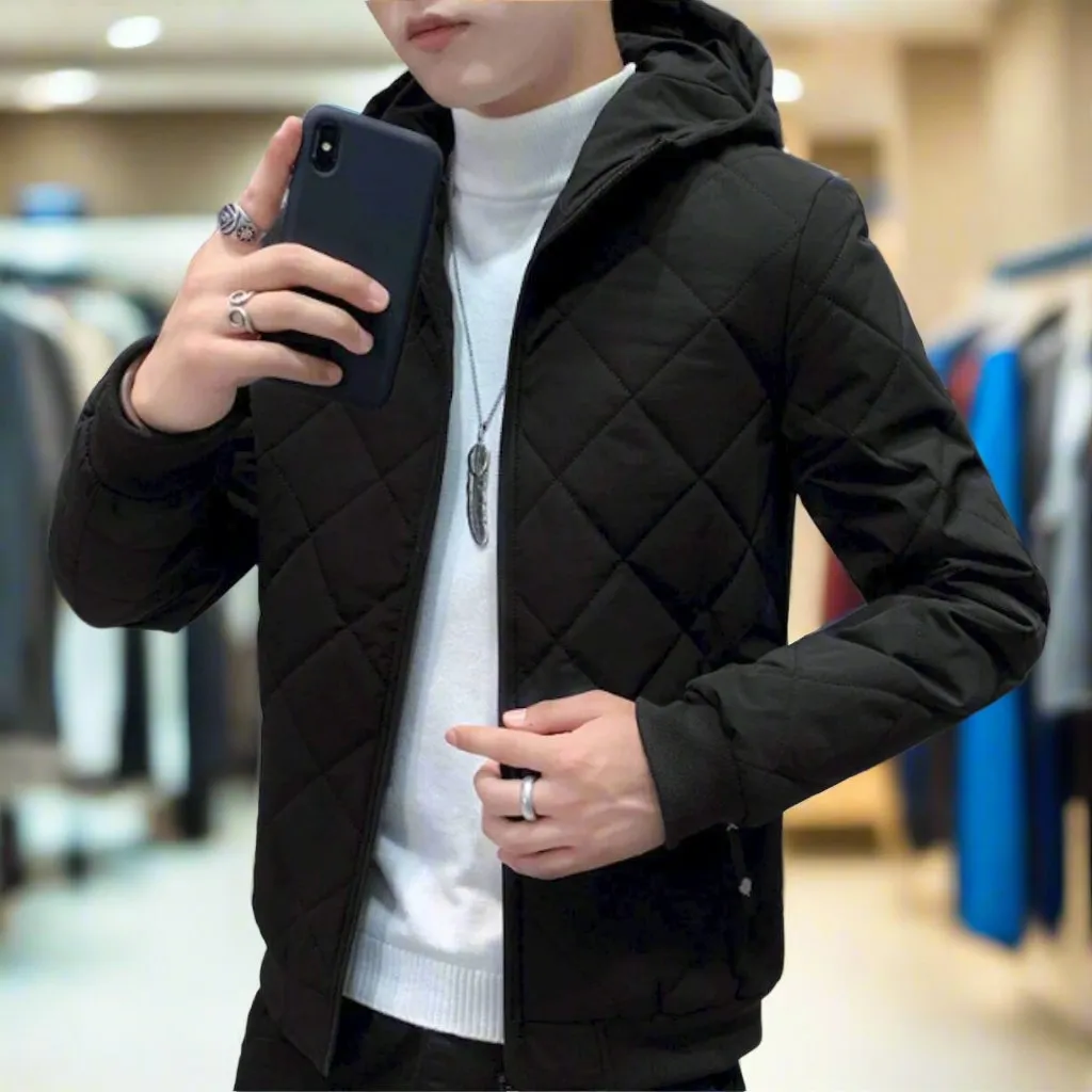 Mens Quilted Jacket with Warm Lining