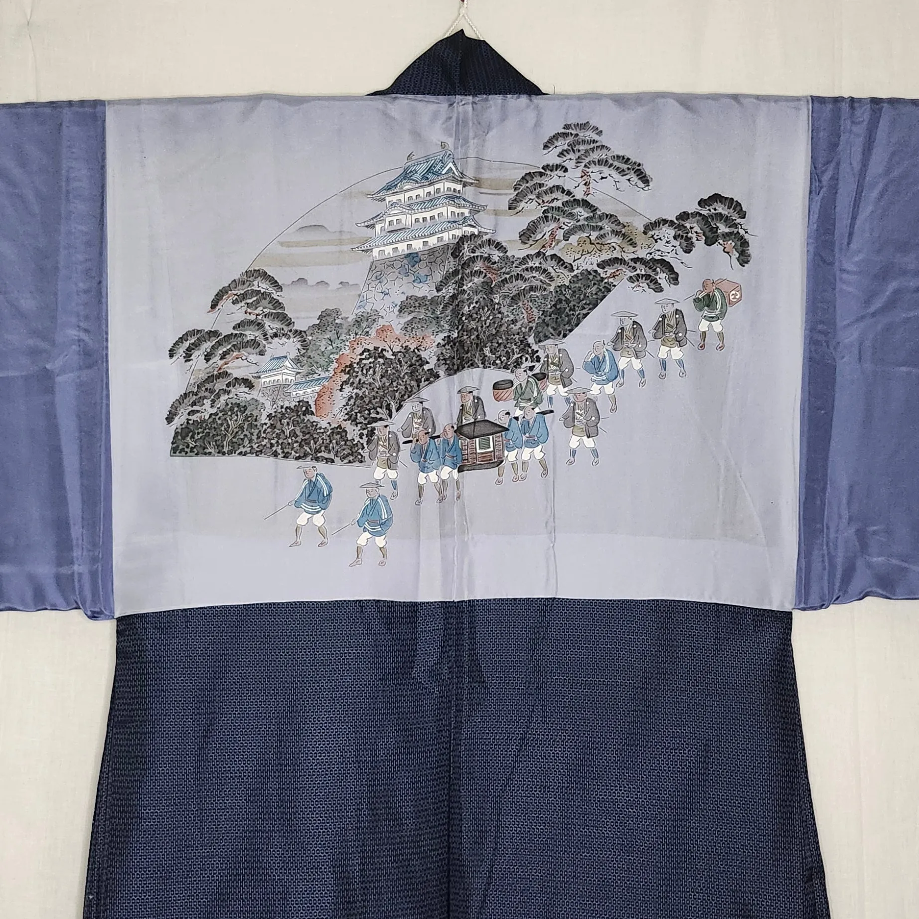 Mens Vintage Haori Coat - Castle and servants