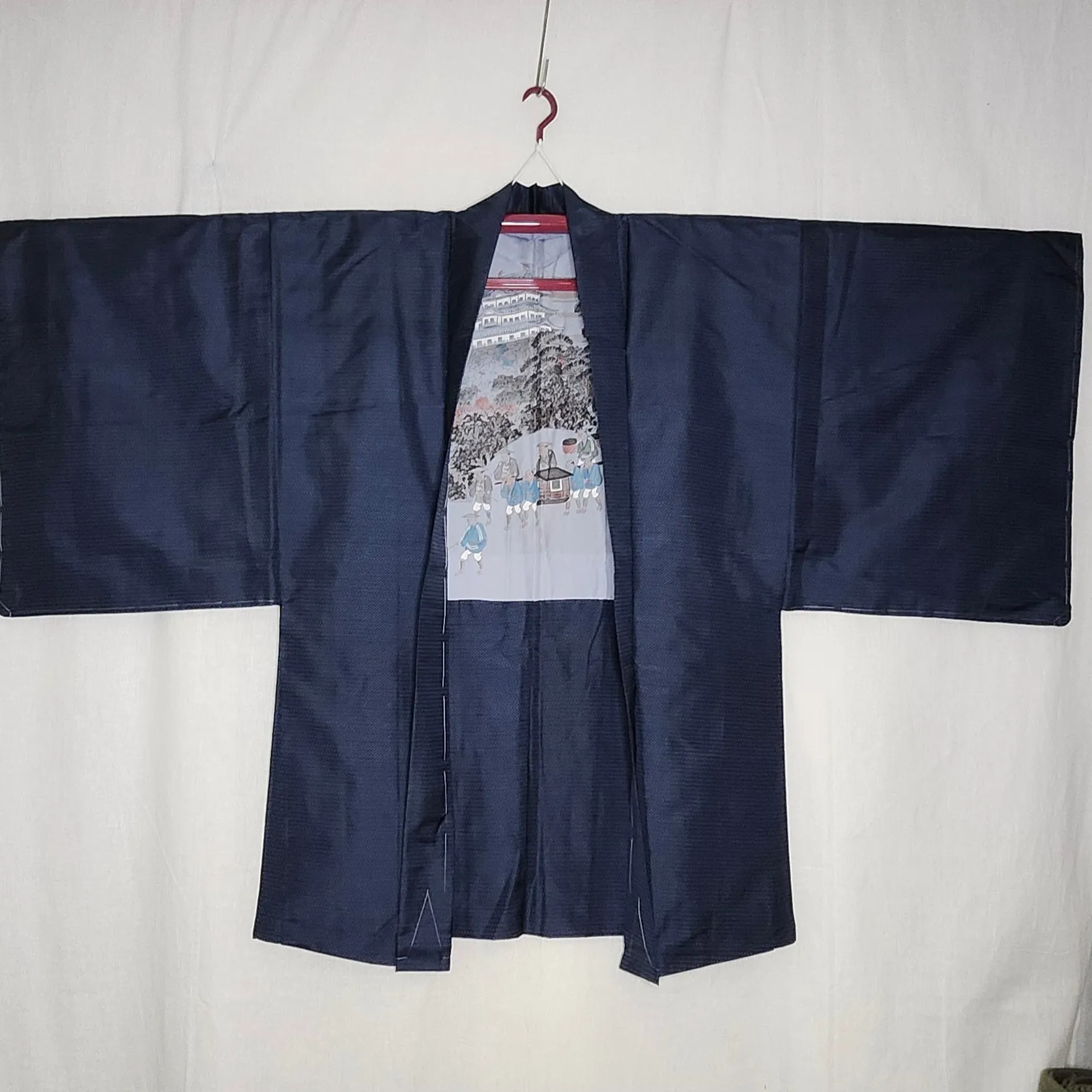 Mens Vintage Haori Coat - Castle and servants