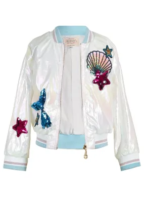 MERMAID TAIL BOMBER JACKET W/ SPORTS BAND (A34226)