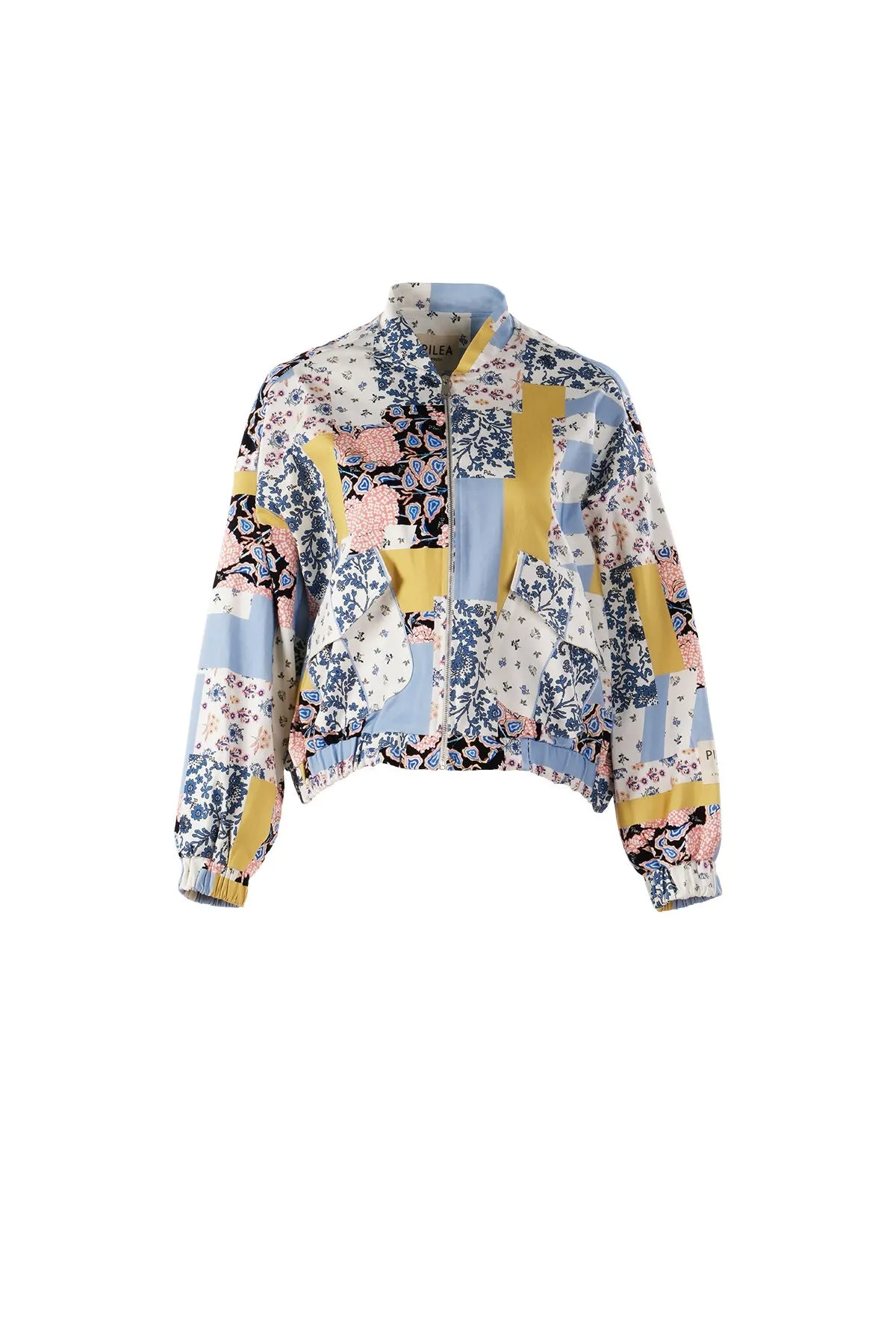 Multicolor Patterned Cotton Bomber Jacket