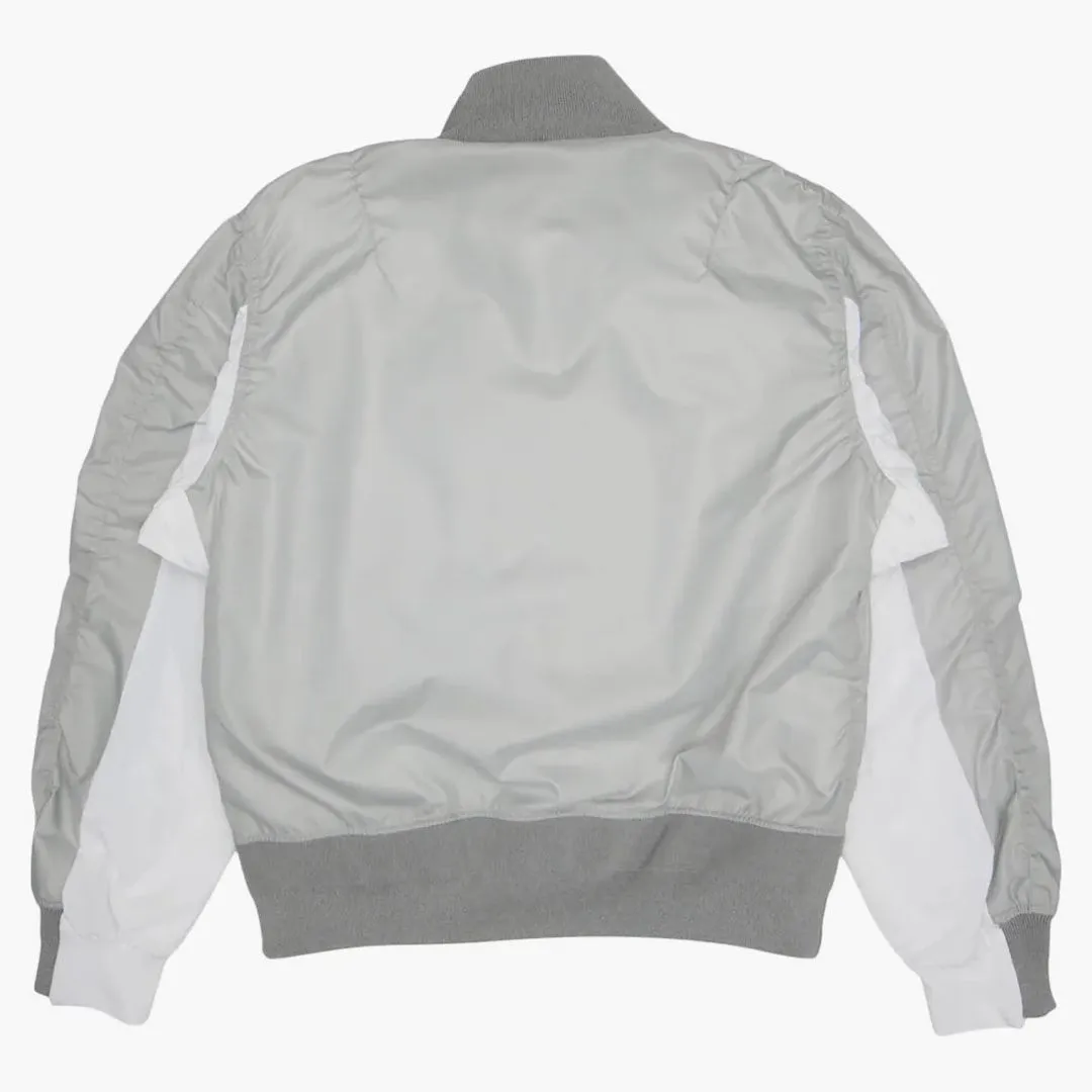 Nike X Sacai Layered Bomber Jacket Grey Fog
