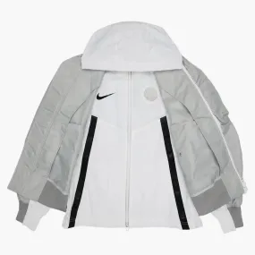 Nike X Sacai Layered Bomber Jacket Grey Fog