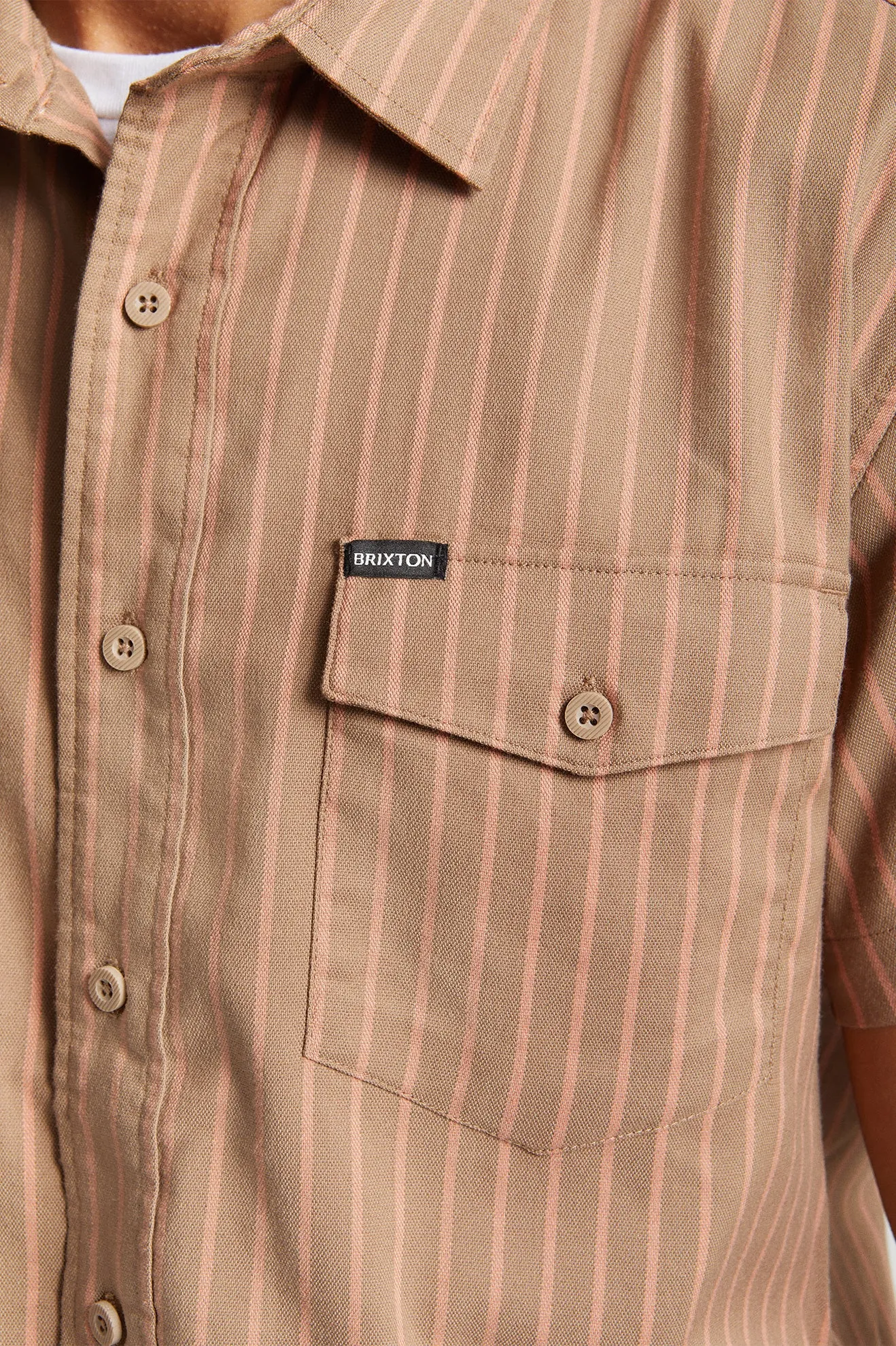 Olson Utility S/S Woven - Twig/Apricot Jam