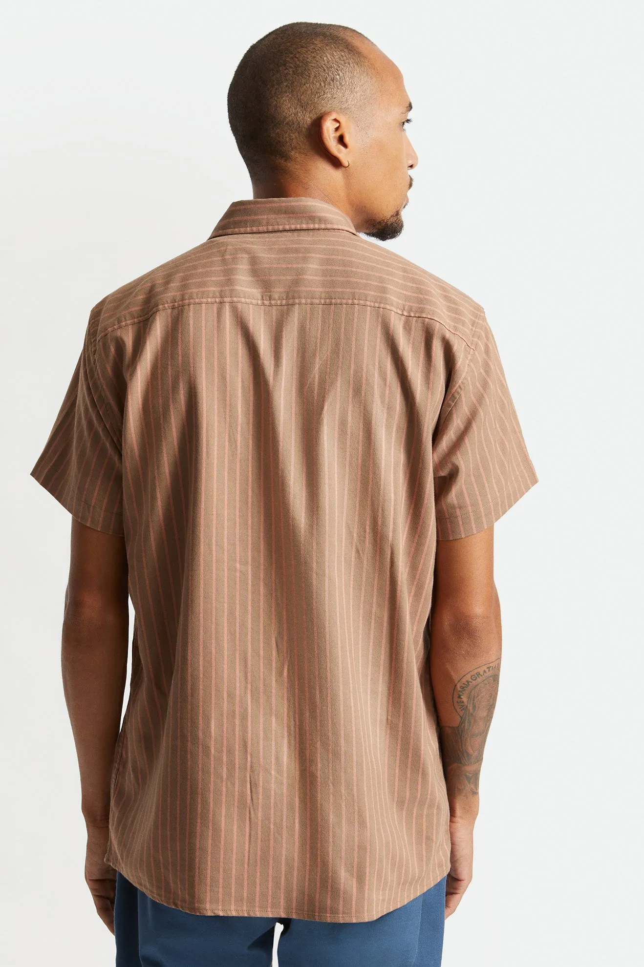 Olson Utility S/S Woven - Twig/Apricot Jam