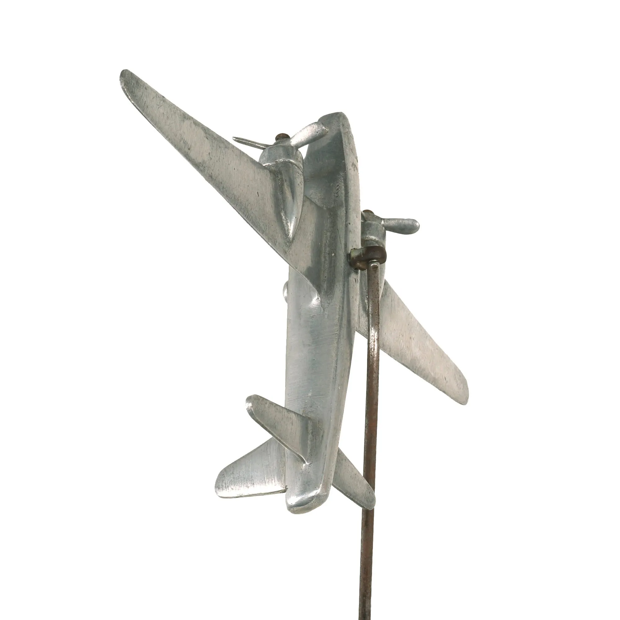 Original U.S. WWII Floating B24 Bomber Trench Art Stand - Dated 1944