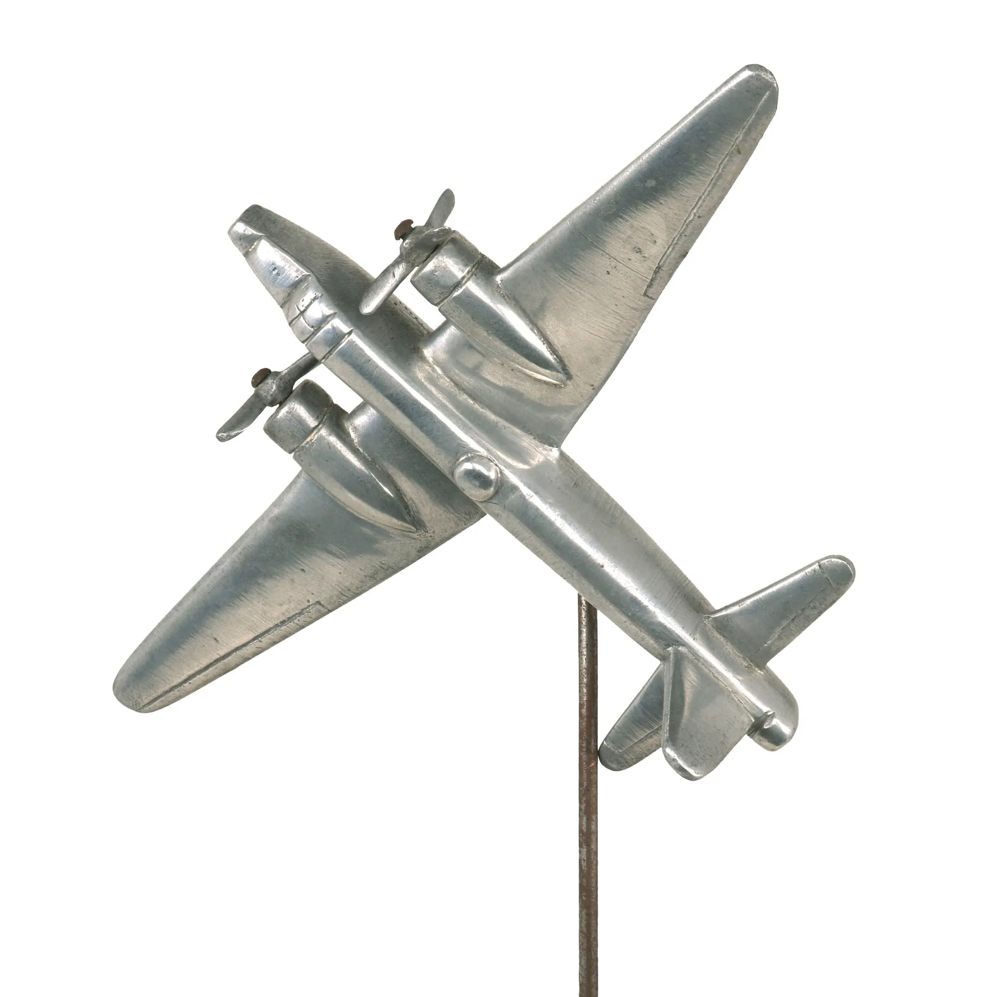 Original U.S. WWII Floating B24 Bomber Trench Art Stand - Dated 1944