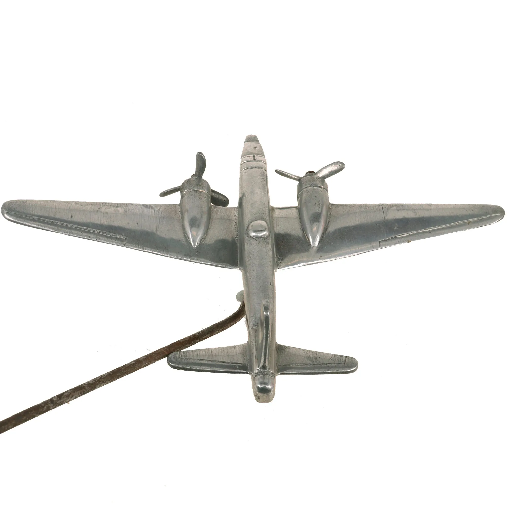Original U.S. WWII Floating B24 Bomber Trench Art Stand - Dated 1944