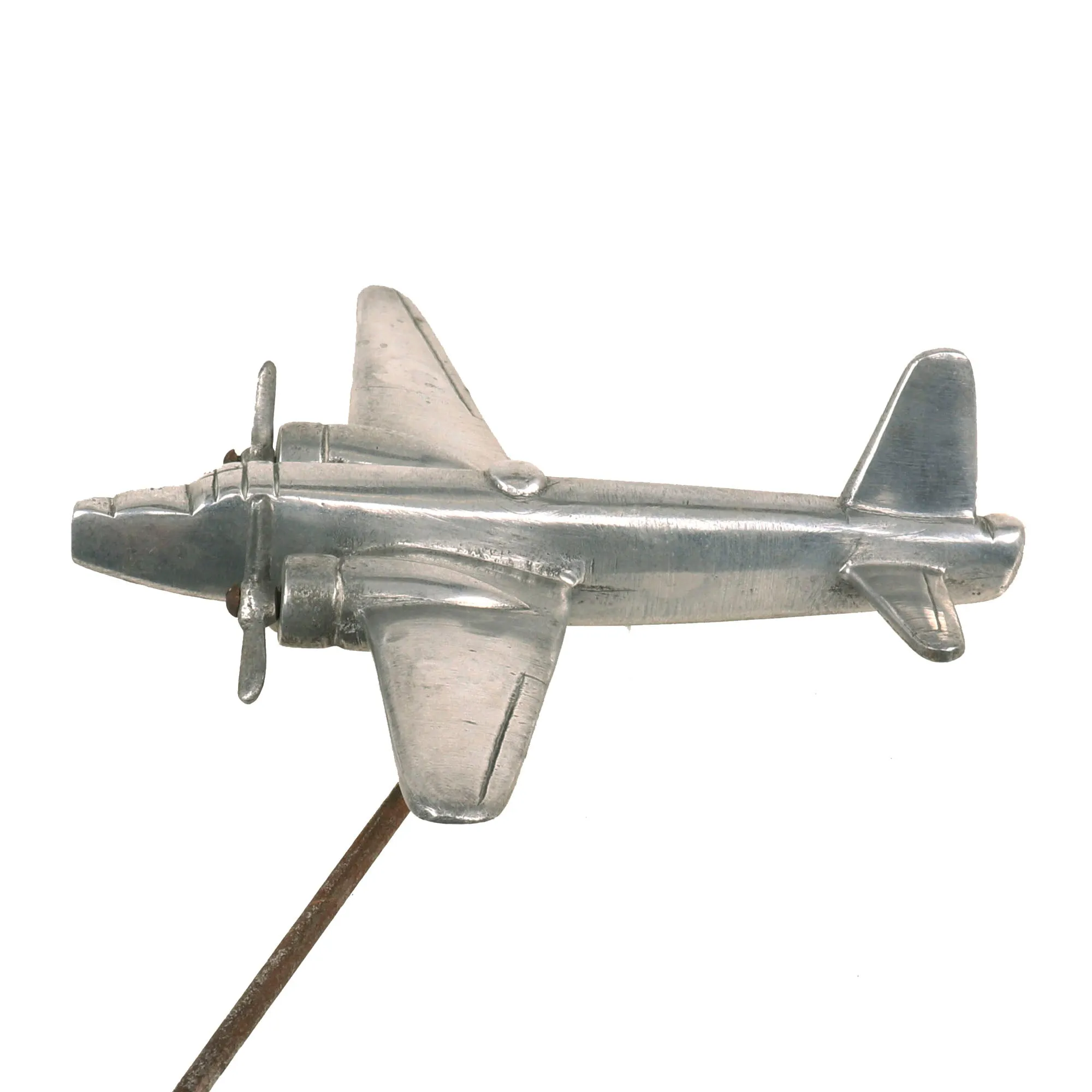 Original U.S. WWII Floating B24 Bomber Trench Art Stand - Dated 1944