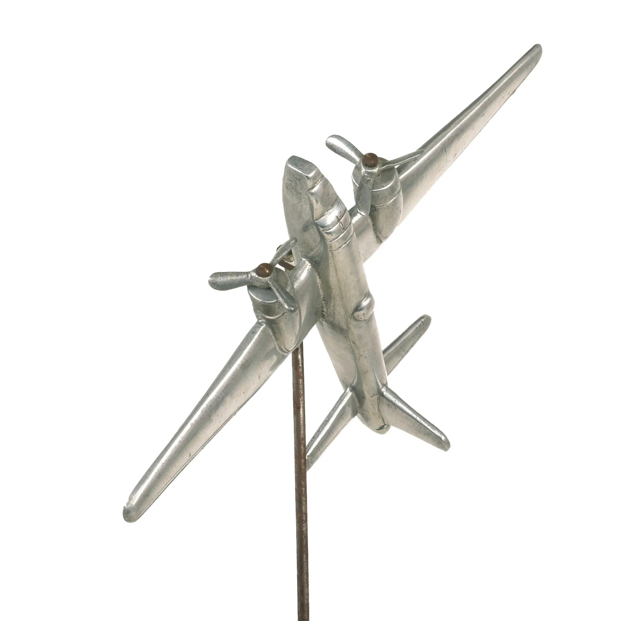 Original U.S. WWII Floating B24 Bomber Trench Art Stand - Dated 1944
