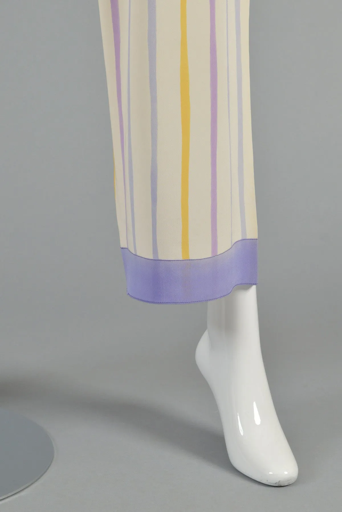 Oscar de la Renta Hand-Painted Silk Kimono Ensemble
