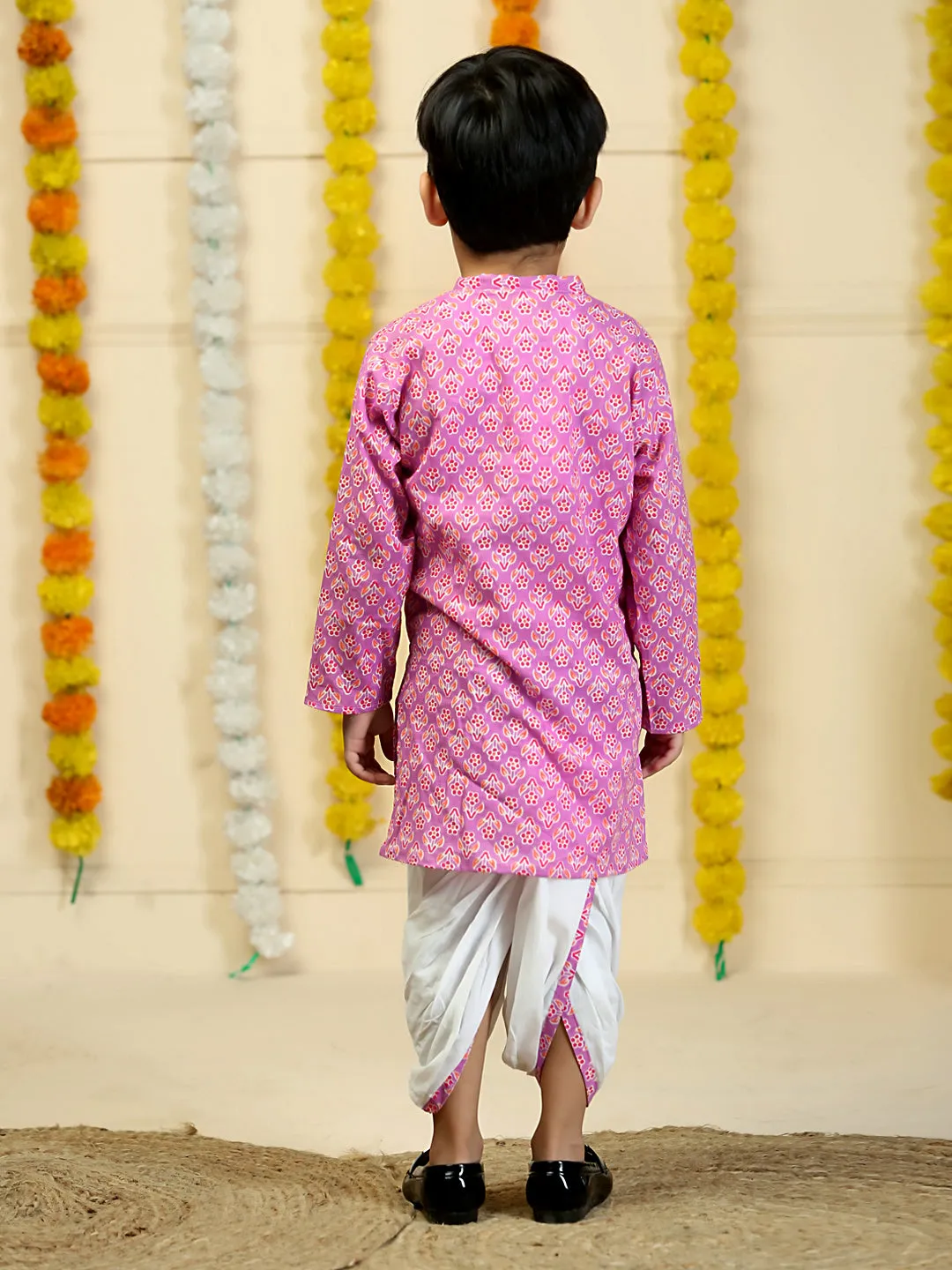 Pale Purple Boys Dhoti Kurta Set