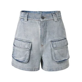 Pocket Denim Shorts